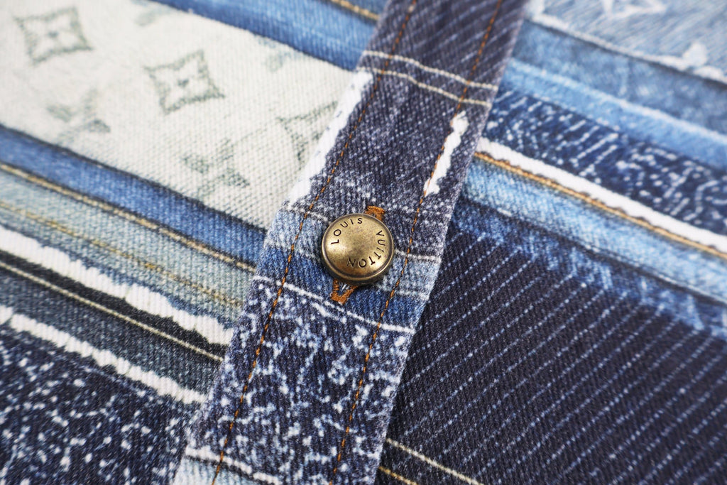 Falection SS27 Patchwork Monogram Denim Shirt