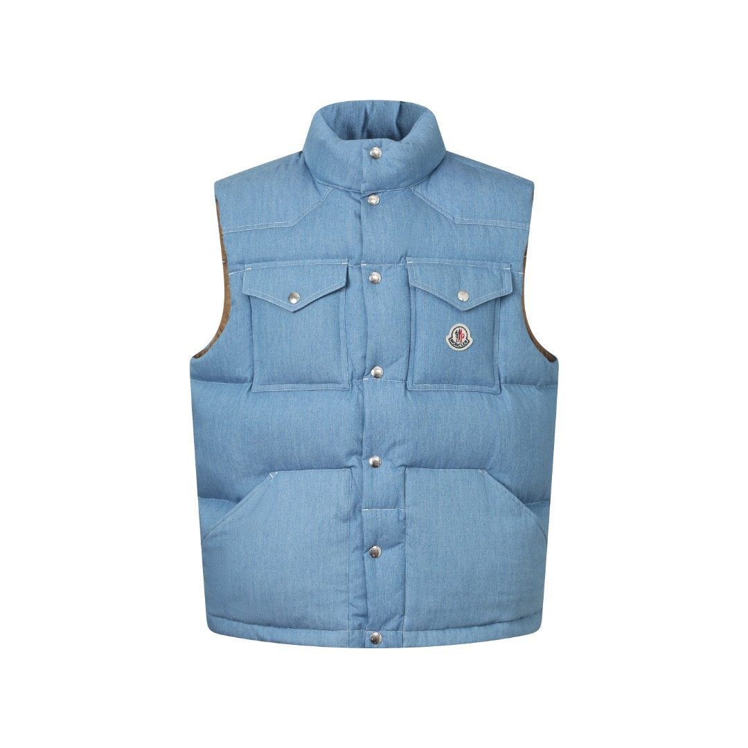 Falection FW26 Ervironal Denim Down Vest in 3 Colors