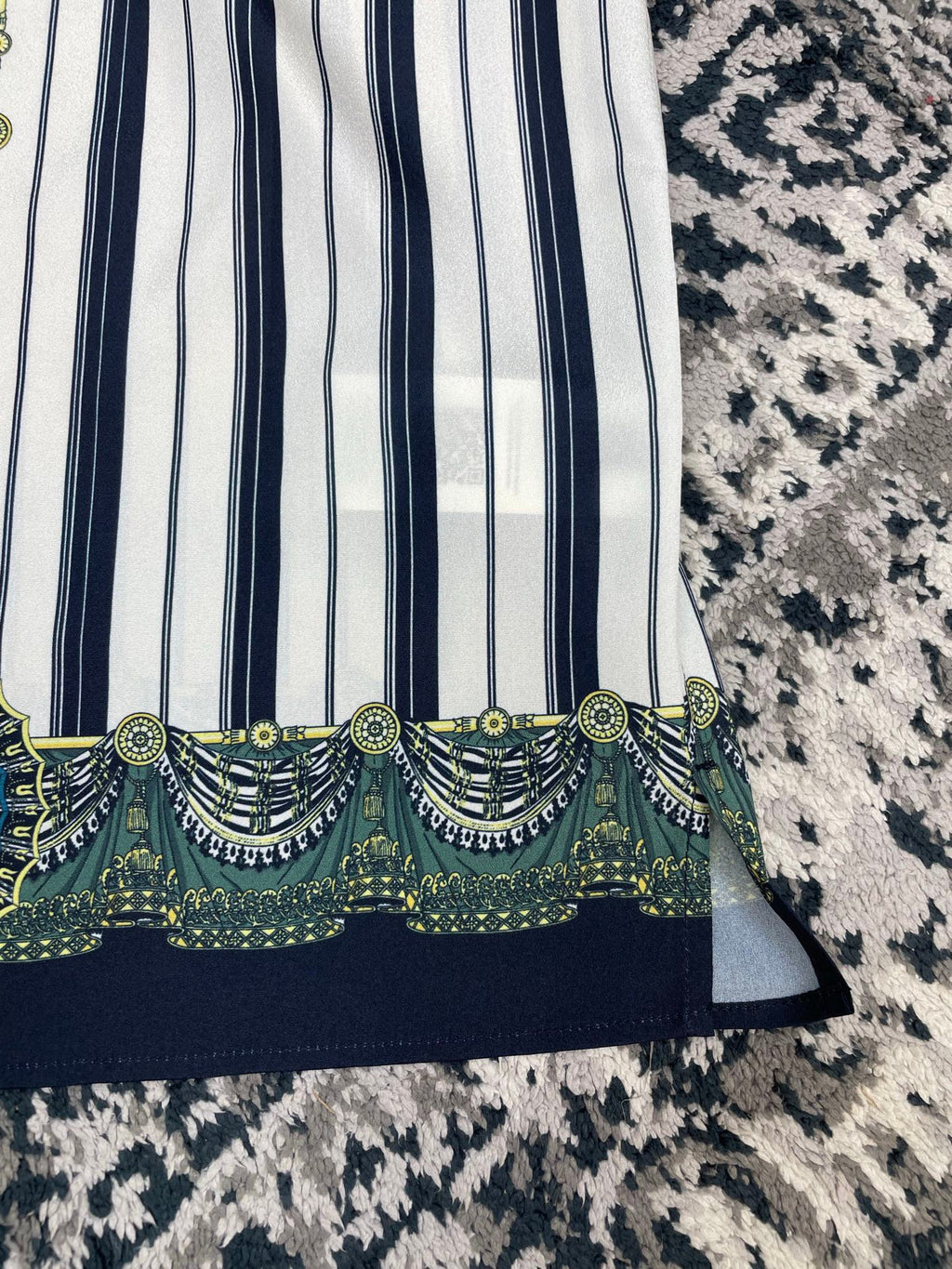 Falection FW26 Striped Crepe de Chine Silk Shirt
