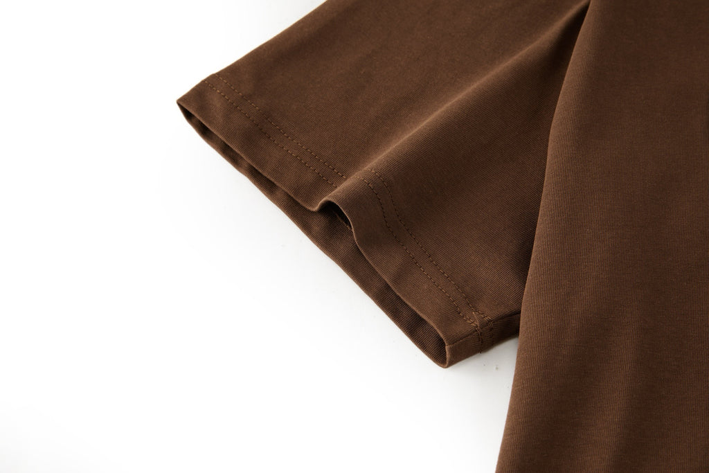 Falection FW26 Embroidered Signature Tee in Brown