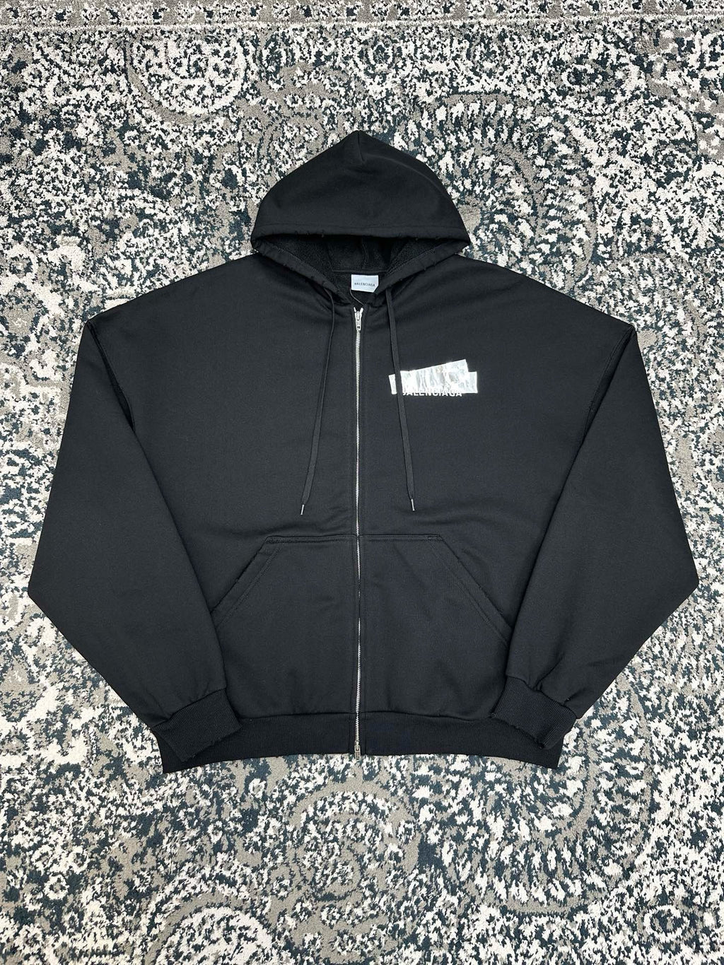 Falection FW26 Masking Tape Oversized Zip Up Hoodie