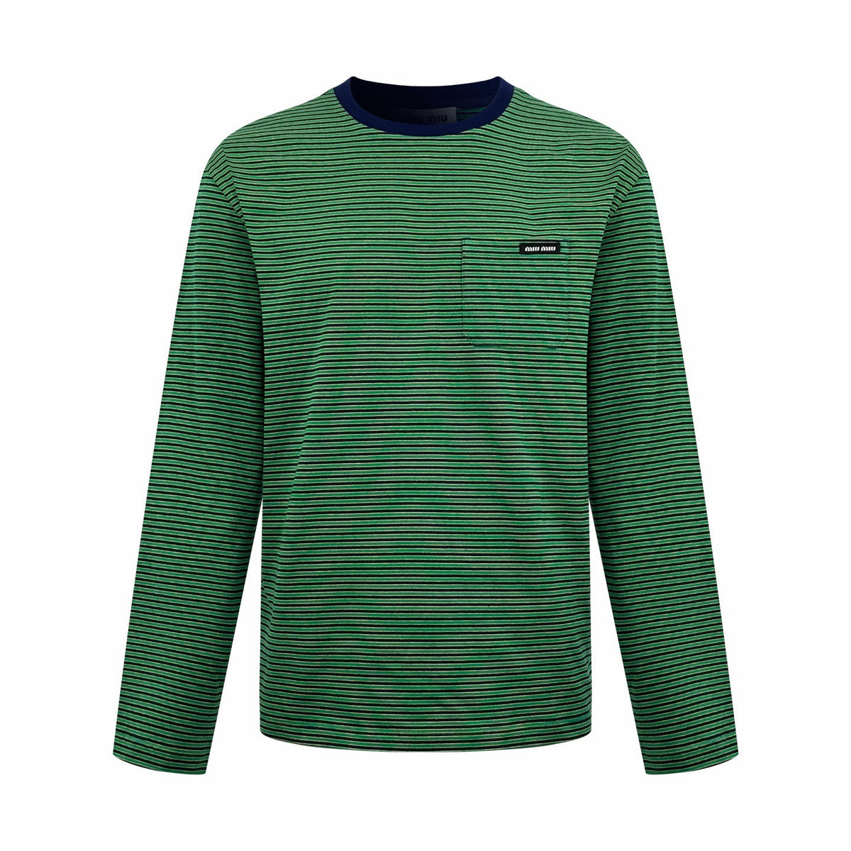 Falection FW26 Striped Jersey Tee in Navy/Green