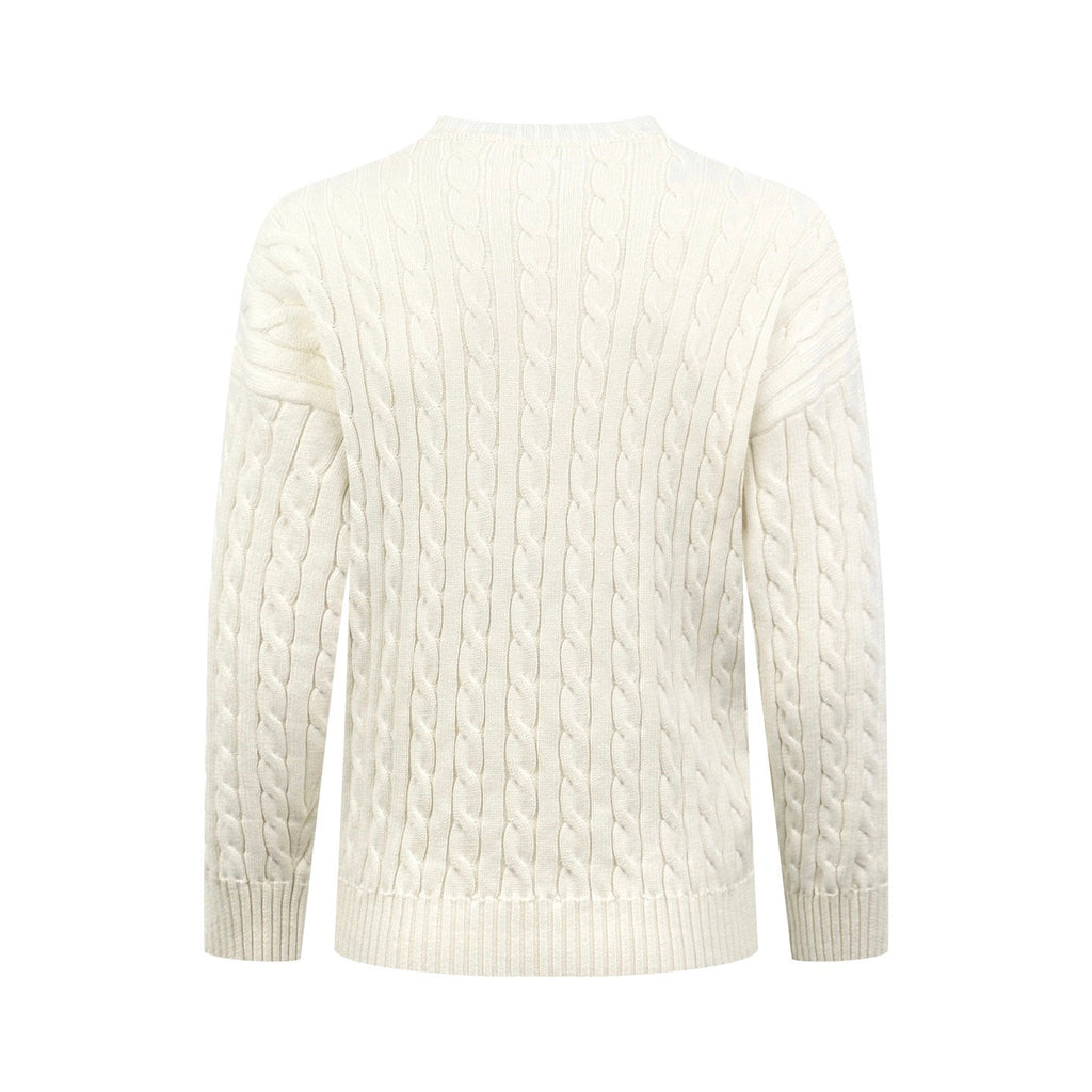 Falection FW26 Logo Embroidered Cable Knit Sweater in 2 Colors