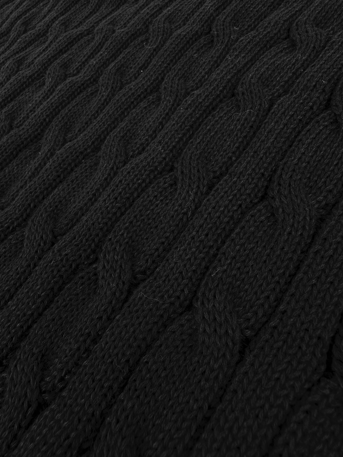 Falection FW26 Logo Embroidered Cable Knit Sweater in 2 Colors