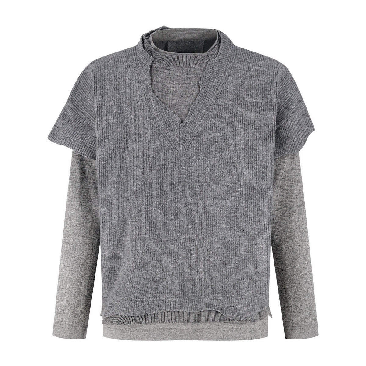 Falection FW26 Cut and Layer Wool and Cotton Sweater