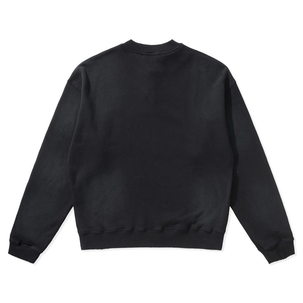 Falection FW26 Logo Distressed Fleece Henley Sweatshirt in 2 Colors