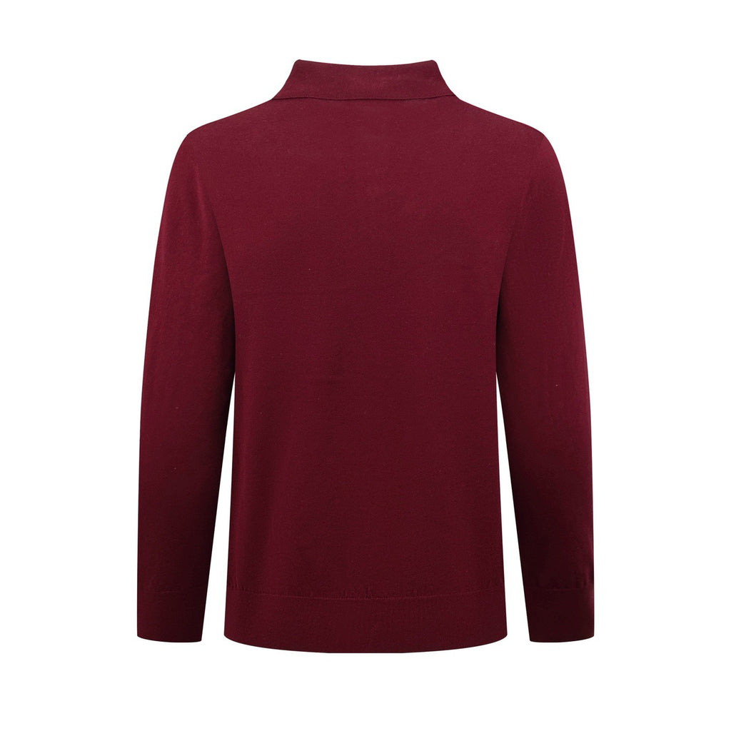 Falection FW26 Wool and Silk Polo Sweater in 4 Colors