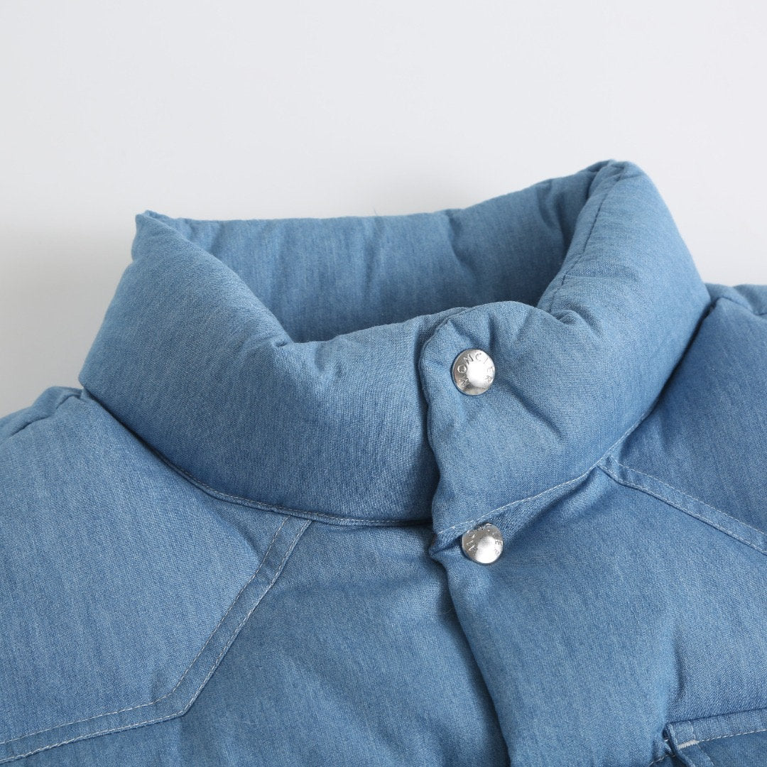 Falection FW26 Ervironal Denim Down Vest in 3 Colors