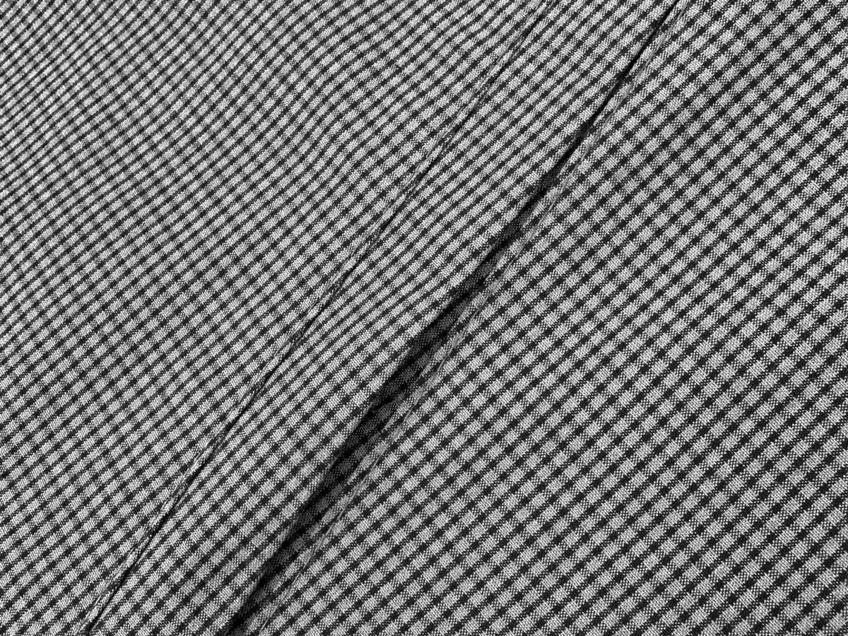 Falection FW26 Grey Gingham Check Blouson Jacket