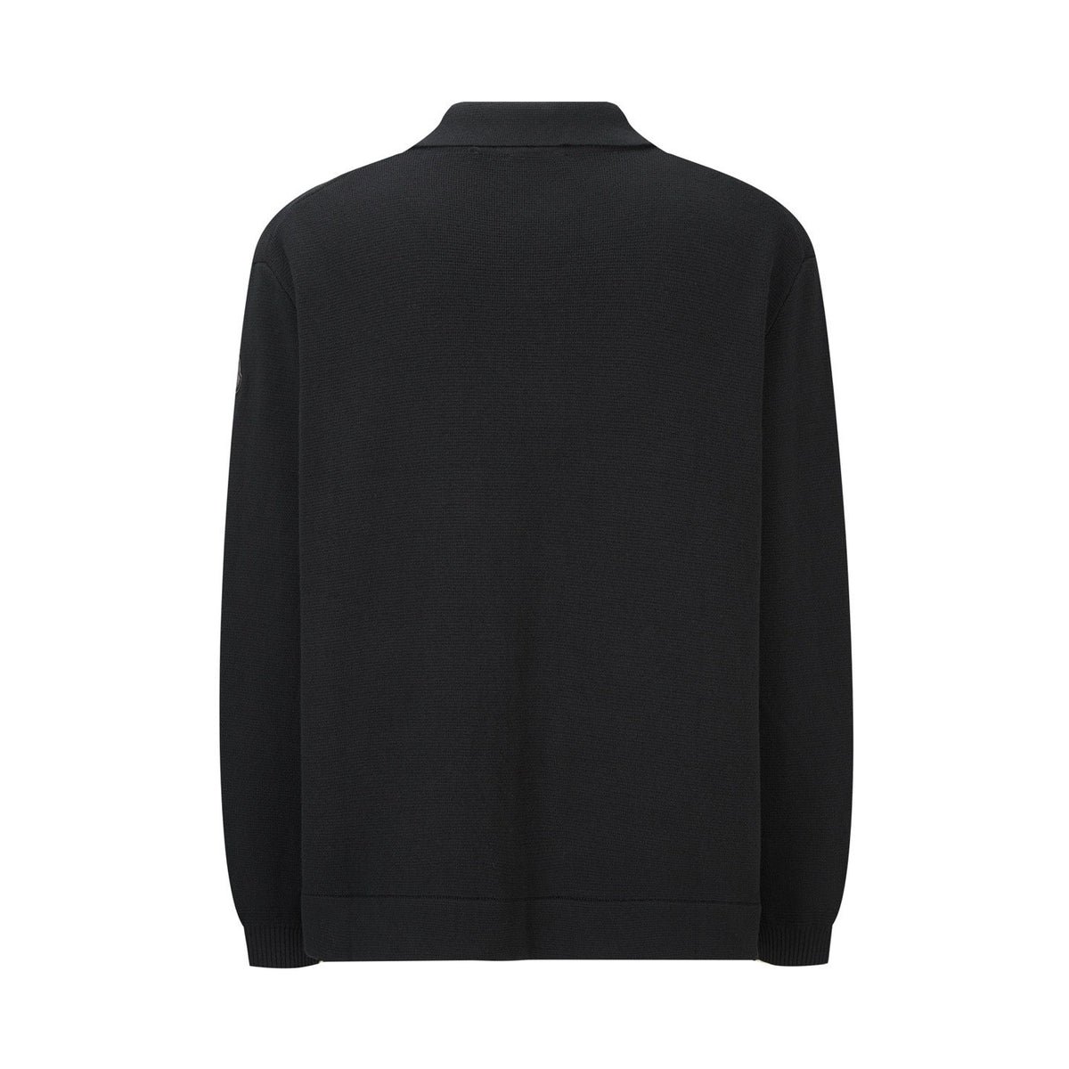 Falection FW26 Leather Logo Wool Zip Up Cardigan in 3 Colors