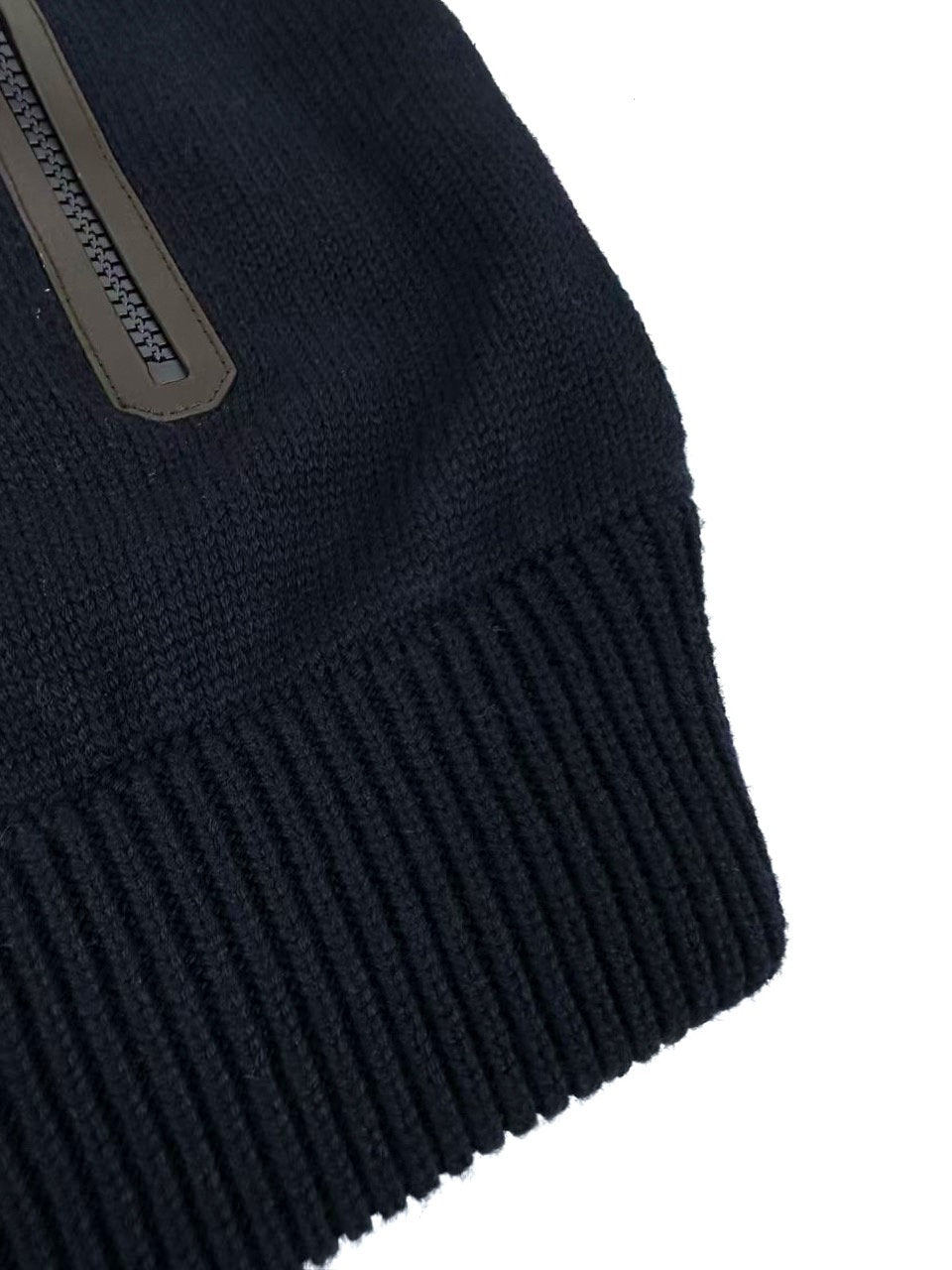 Falection FW26 Regular Fit Down Padded Wool Cardigan