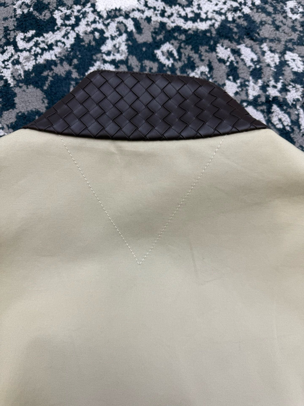 Falection FW26 Intrecciato Cotton Blouson Jacket in Beige