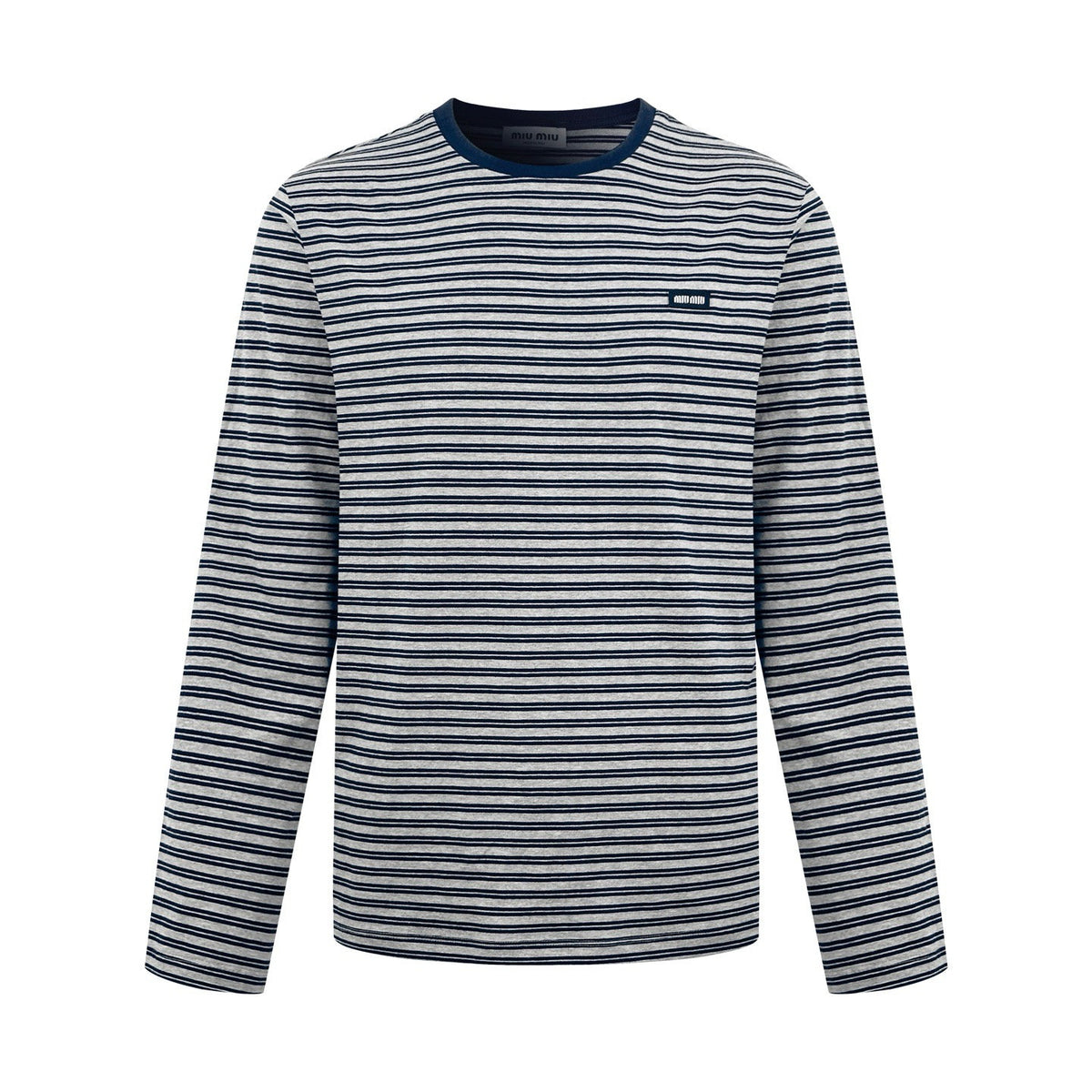 Falection FW26 Grey+Blue Striped Jersey Tee