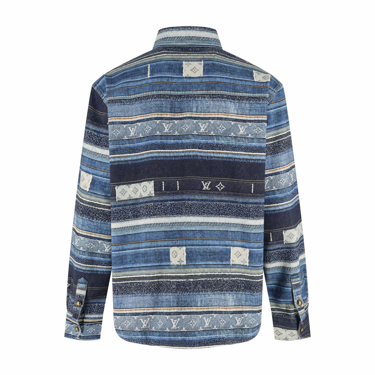 Falection SS27 Patchwork Monogram Denim Shirt