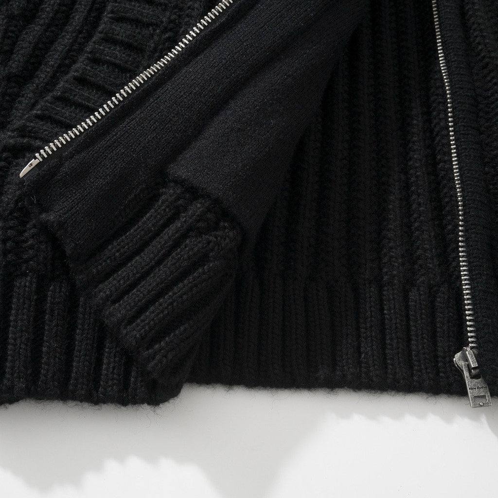 Falection FW26 Cable Knit Zip Fastening Cardigan