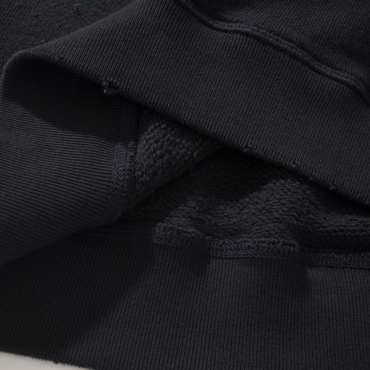 Falection FW26 Logo Distressed Fleece Henley Sweatshirt in 2 Colors
