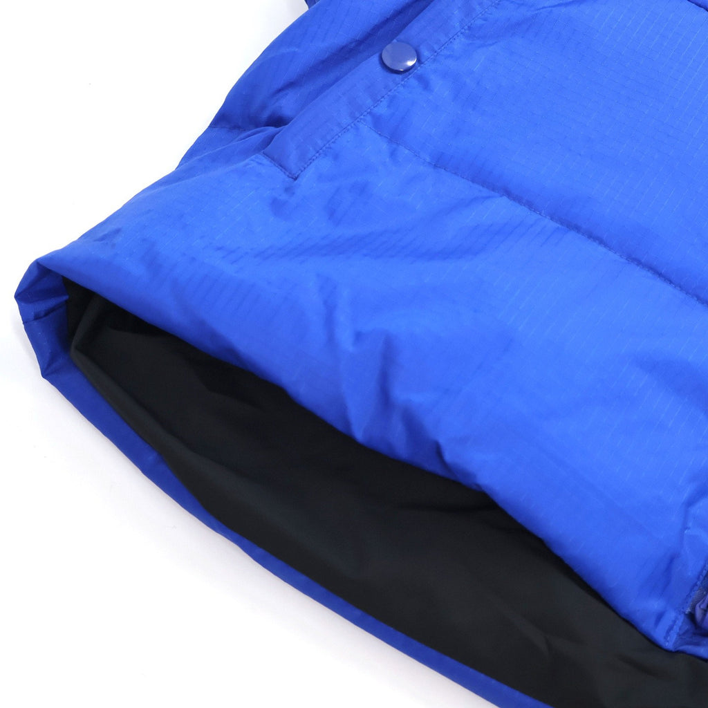 Falection FW26 Quilted Logo Puffer Jacket in Blue