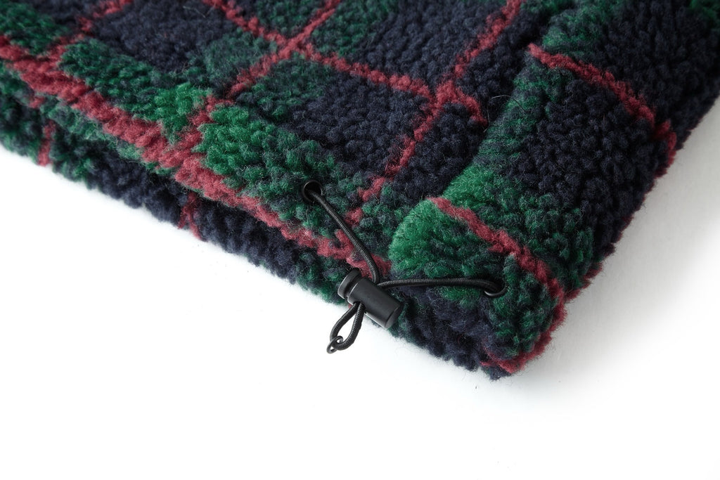 Falection FW26 Checked Teddy Zipper Jacket in 2 Colors