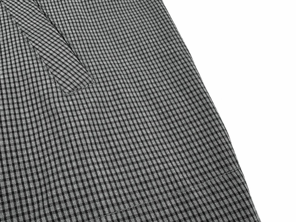 Falection FW26 Grey Gingham Check Blouson Jacket