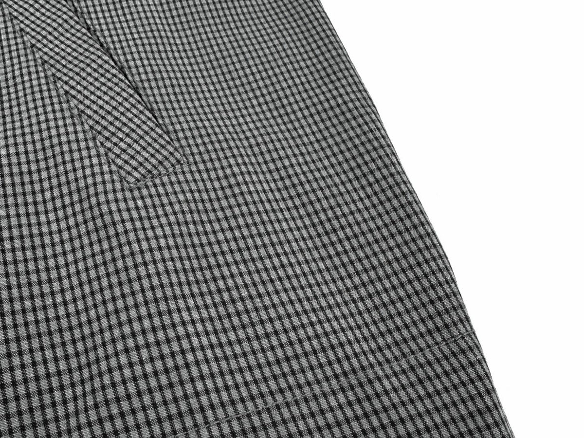 Falection FW26 Grey Gingham Check Blouson Jacket