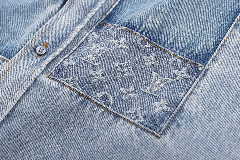 Falection FW26 Signature Patchwork Denim Longsleeve Shirt