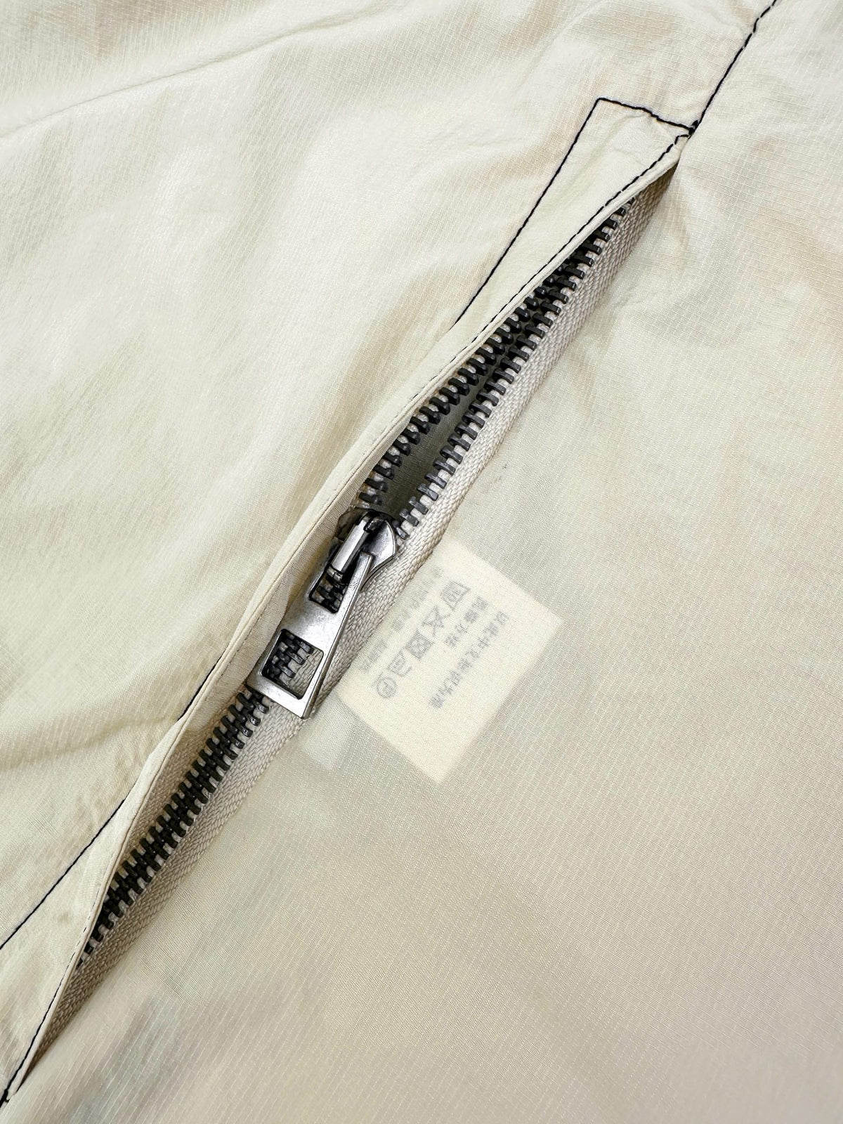 Falection Leather Trimmed Hooded Coat Beige
