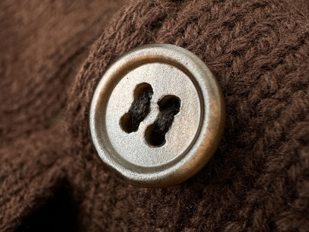 Falection FW26 Collared Cardigan in Brown