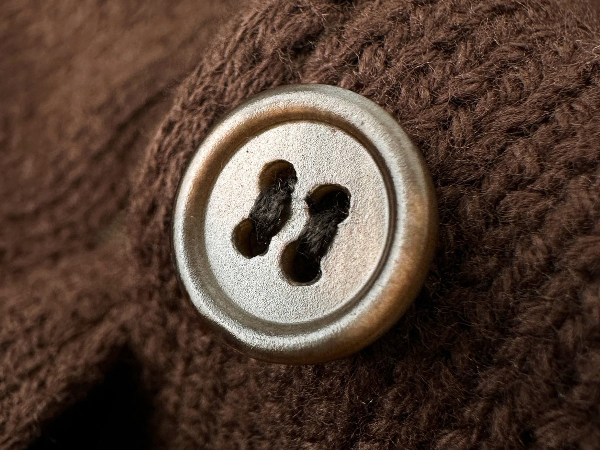 Falection FW26 Collared Cardigan in Brown