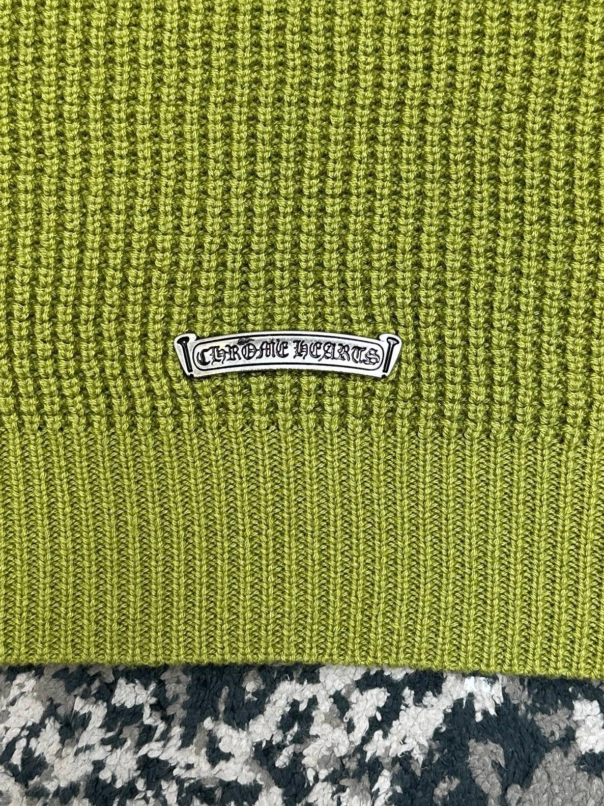 Falection CH FW26 Cross Patch Sweater in Green