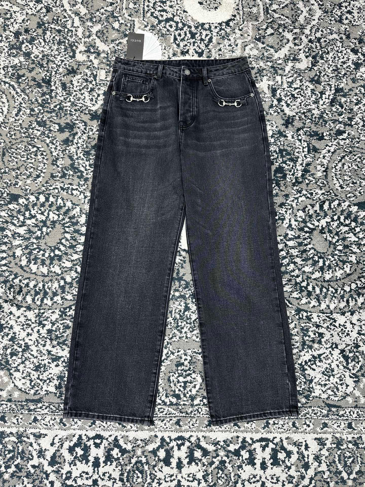 Falection FW26 Cotton Denim Pants with Horsebit Detail in 2 Colors