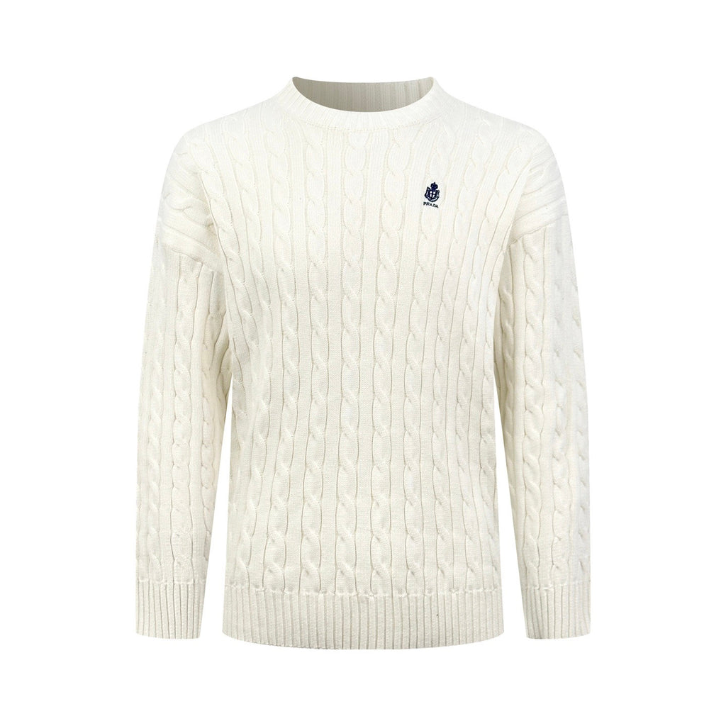 Falection FW26 Logo Embroidered Cable Knit Sweater in 2 Colors