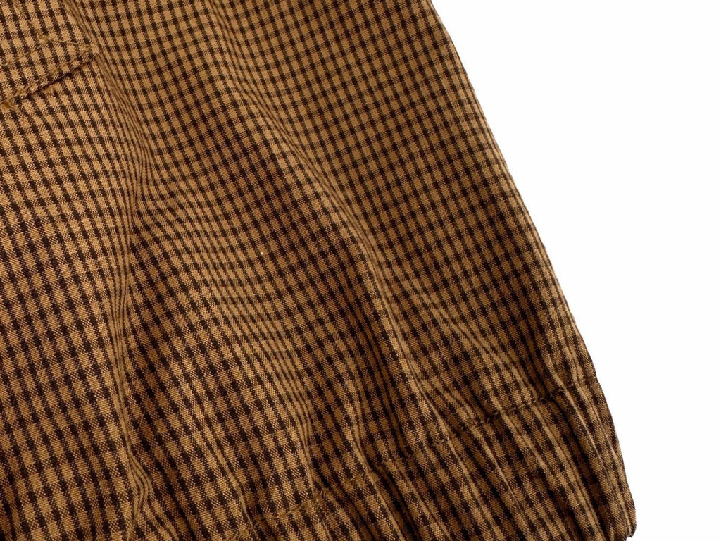 Falection FW26 Caramel Gingham Check Blouson Jacket
