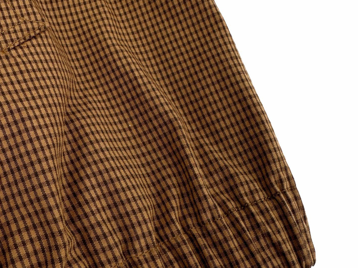 Falection FW26 Caramel Gingham Check Blouson Jacket