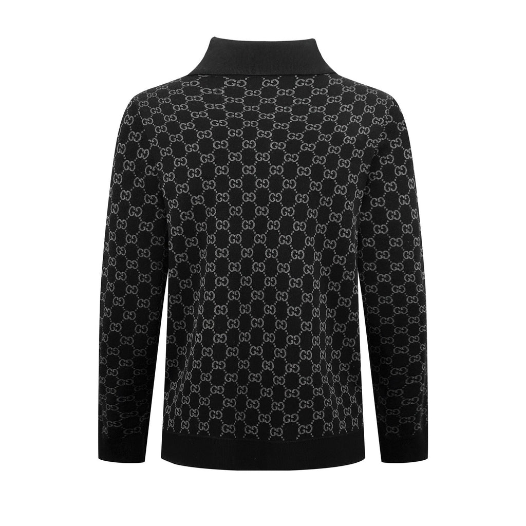 Falection FW26 GG Jacquard Longsleeve Polo Shirt