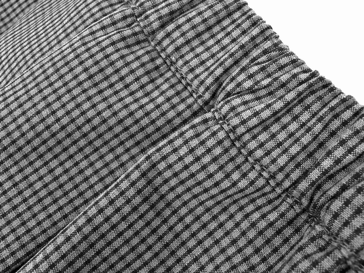 Falection FW26 Grey Checked Pleated Miniskirt