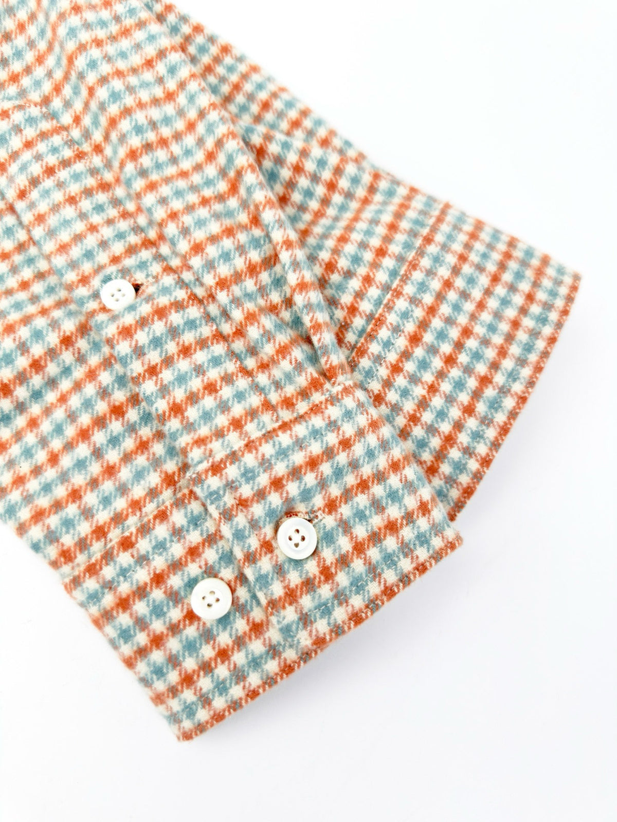Falection FW26 Checked Cotton Shirt in Beige
