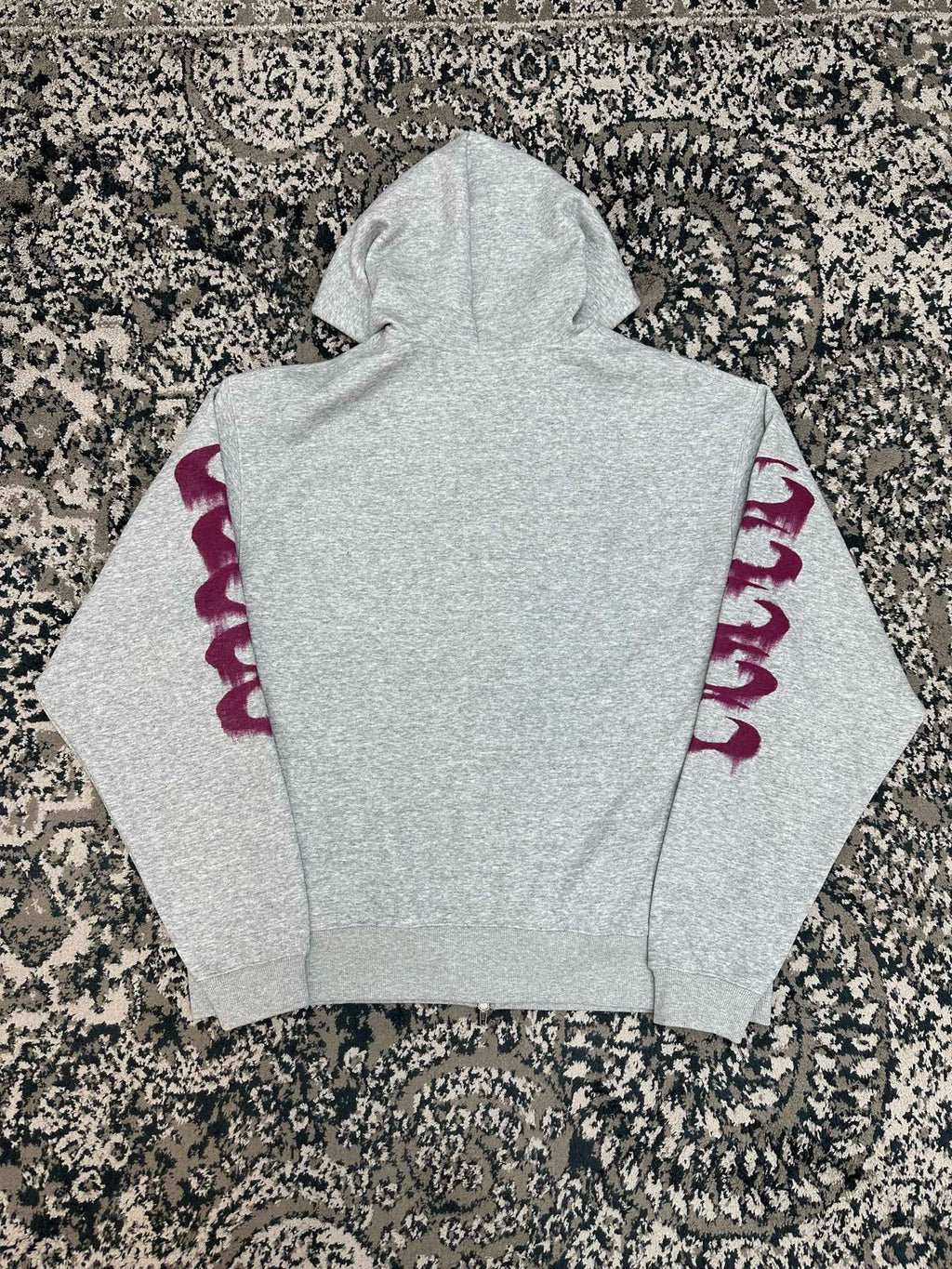 Falection FW26 Wet Brush Oversized Zip Up Hoodie