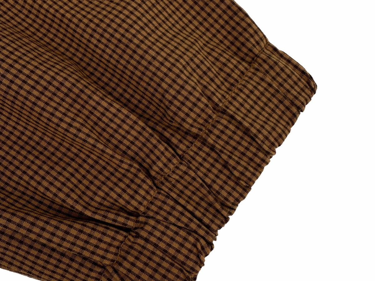 Falection FW26 Caramel Gingham Check Blouson Jacket