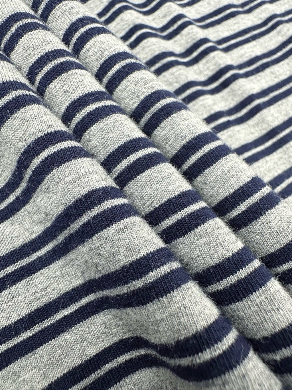 Falection FW26 Grey+Blue Striped Jersey Tee
