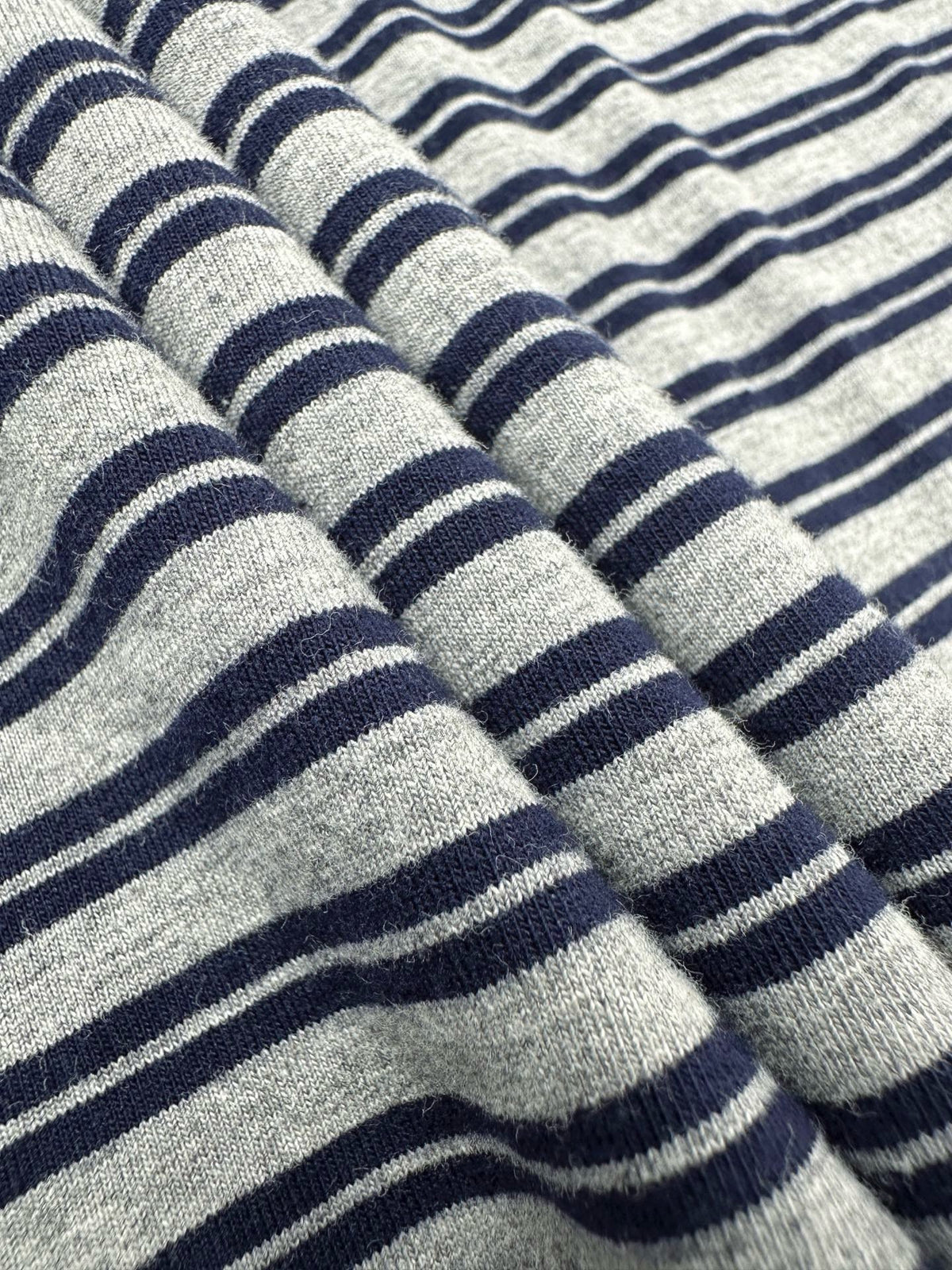 Falection FW26 Grey+Blue Striped Jersey Tee