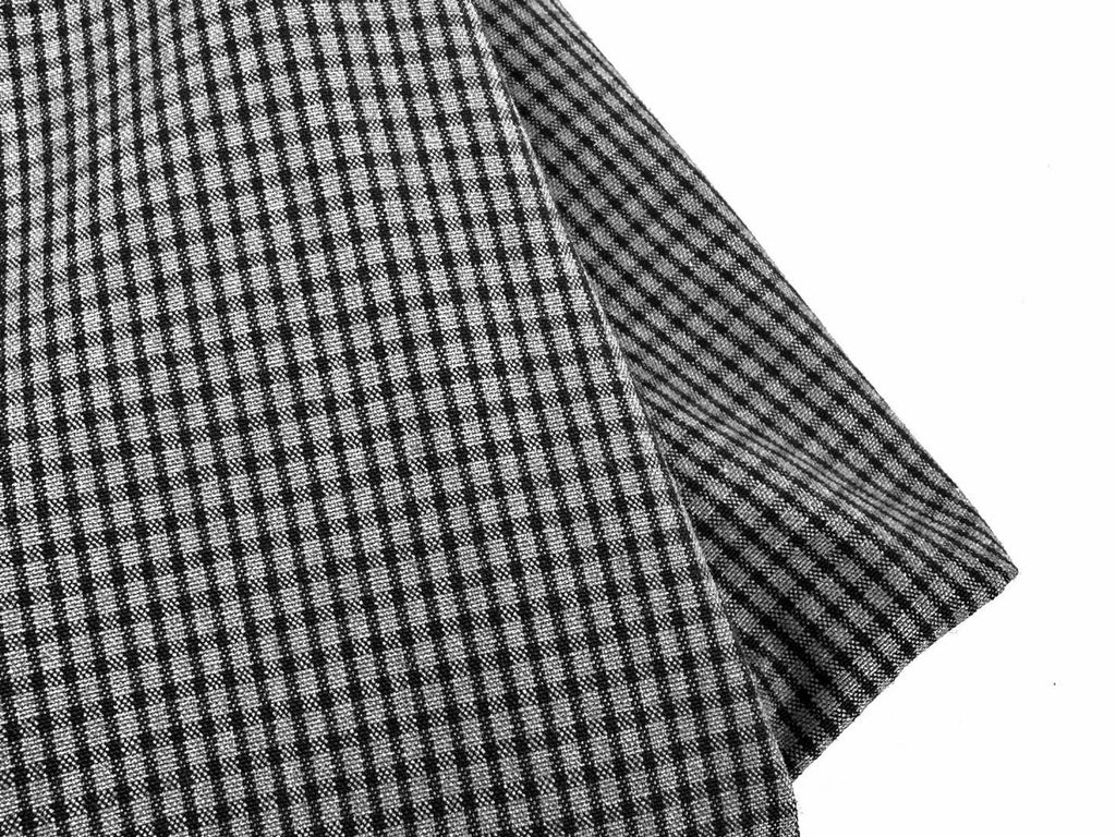 Falection FW26 Grey Checked Pleated Miniskirt