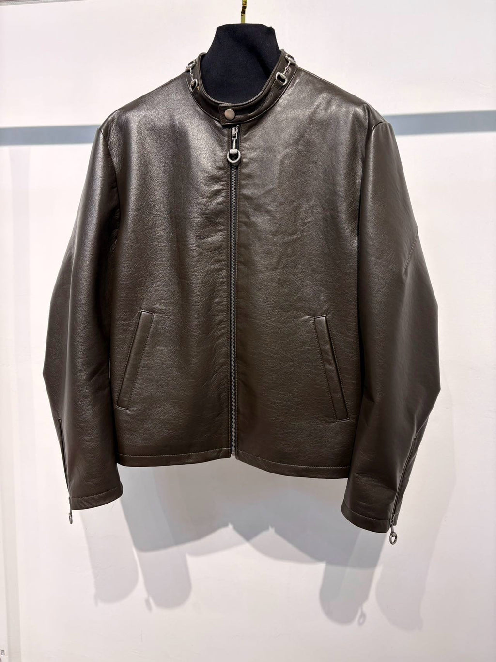 Falection FW26 Treated Bull Leather Jacket