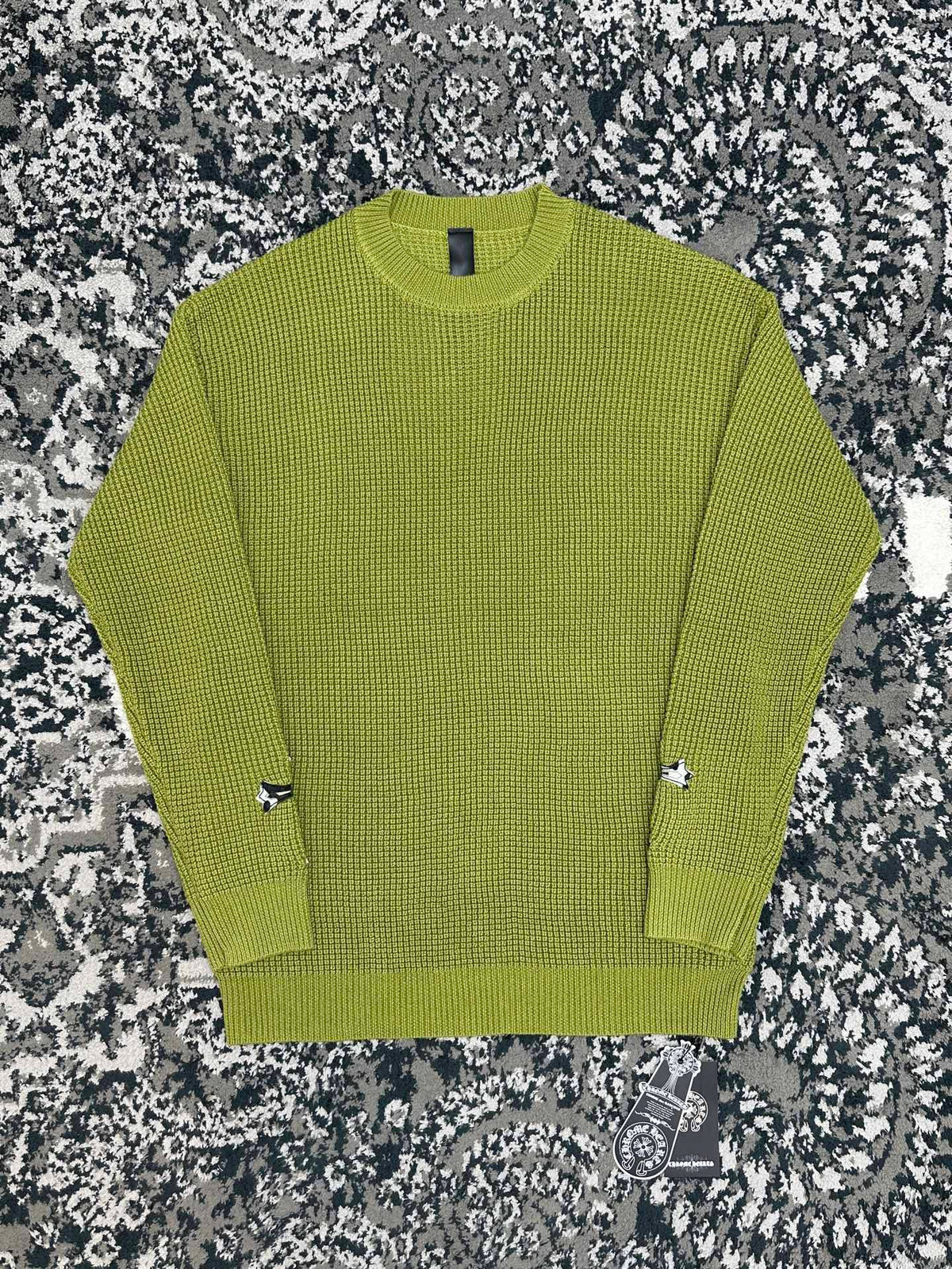 Falection CH FW26 Cross Patch Sweater in Green