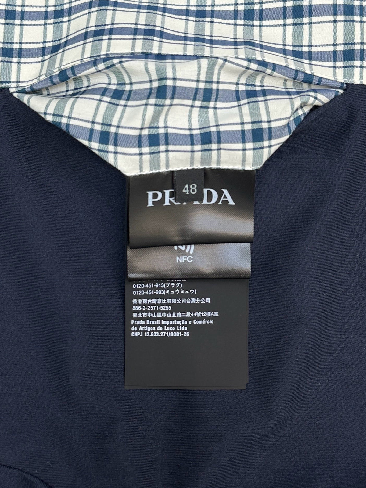 Falection FW26 Checked Chambray Blouson Jacket