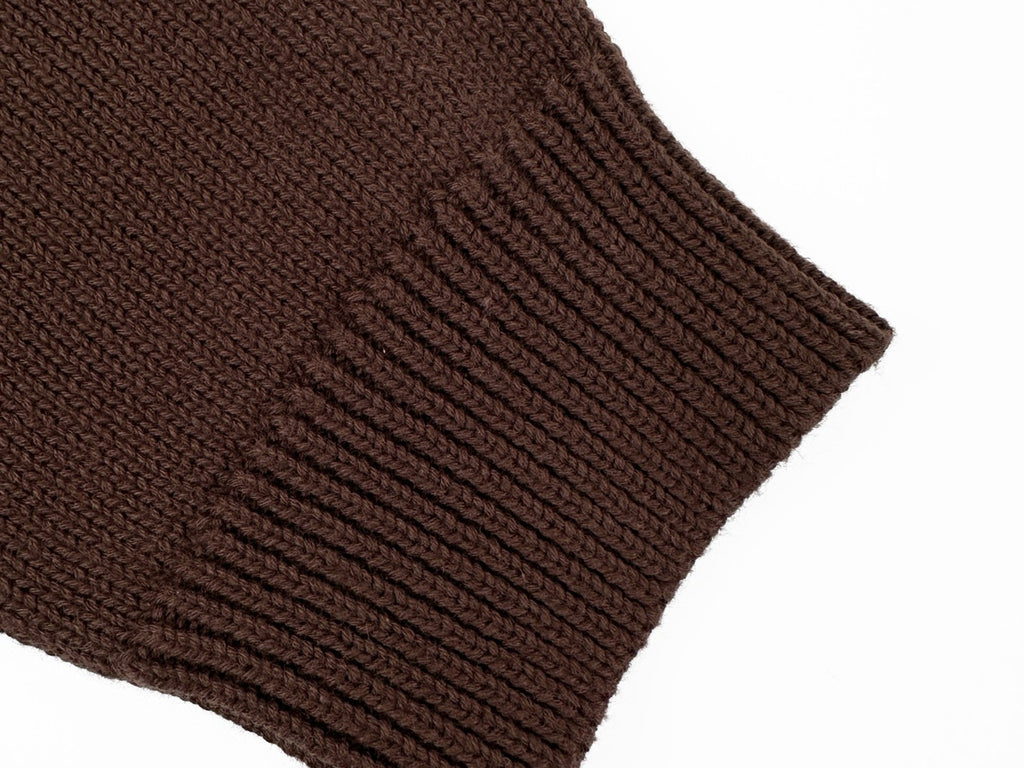 Falection FW26 Collared Cardigan in Brown