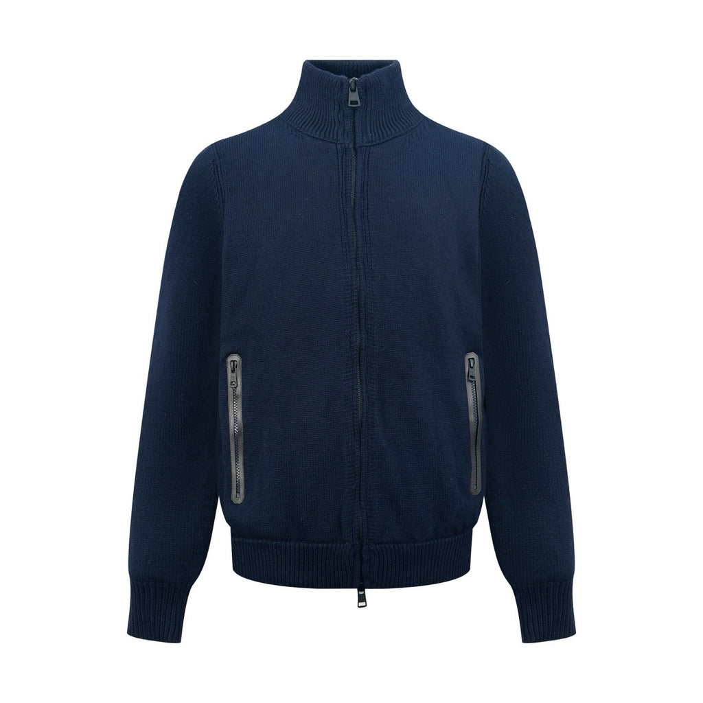 Falection FW26 Regular Fit Down Padded Wool Cardigan