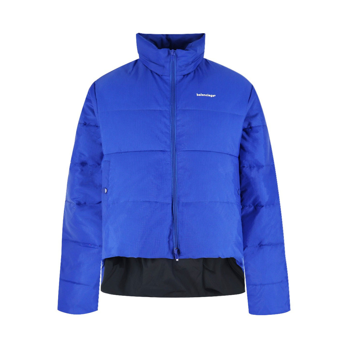 Falection FW26 Quilted Logo Puffer Jacket in Blue