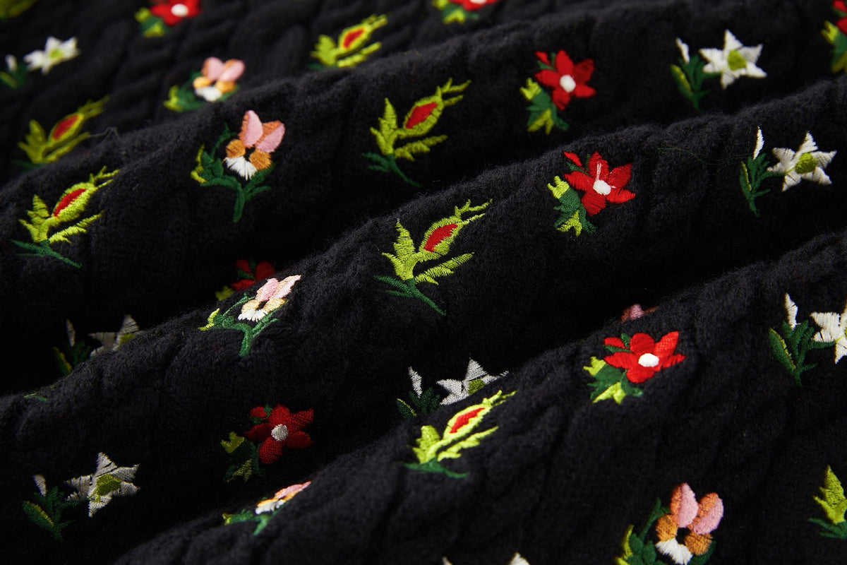 Falection FW26 floral Embroidered Sweater