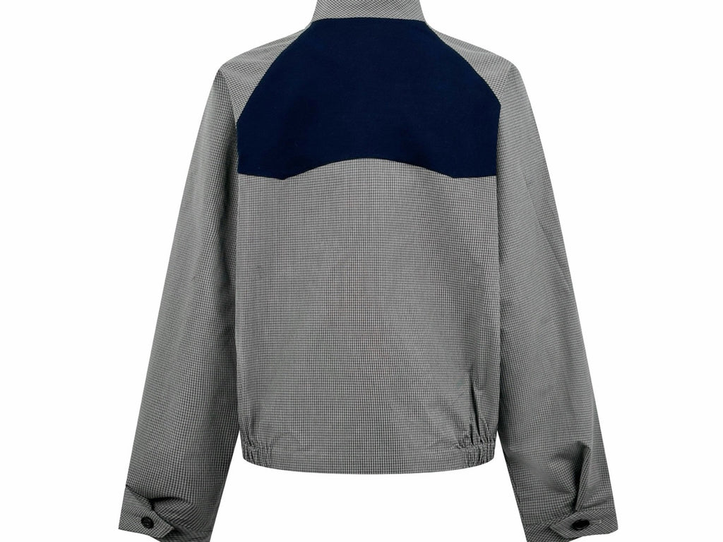 Falection FW26 Grey Gingham Check Blouson Jacket