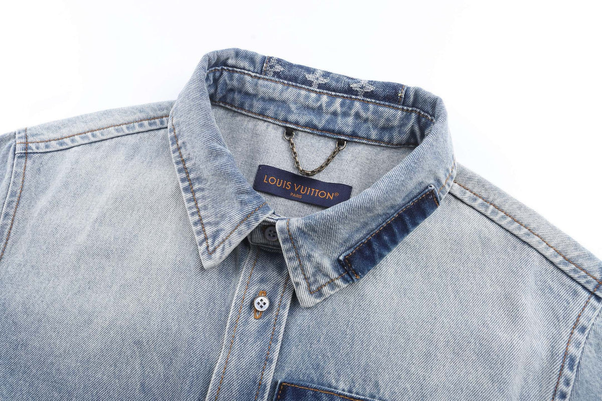 Falection FW26 Signature Patchwork Denim Longsleeve Shirt